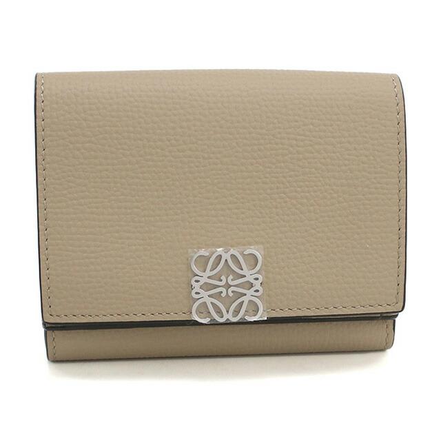 LOEWE ロエベ　三つ折り財布　アナグラム　ロゴ　ベージュ×ブラウン　C430 LOEWE ロエベ 財布 レディース ブランド 三つ折り財布 レザー