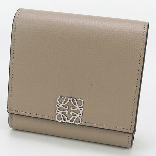 ［第2 値下げ］LOEWE アナグラム ジップウォレット ベージュ 中古美品 LOEWE（ロエベ） 中古 二折財布 レディース ブランド アナグラム