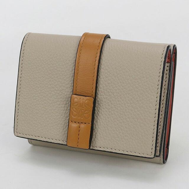 【値下げ】ロエベ　トライフォールド ウォレット　ベージュ×ピンク 楽天市場】ロエベ トライフォールド 三ツ折ミニ財布 ピンクベージュ