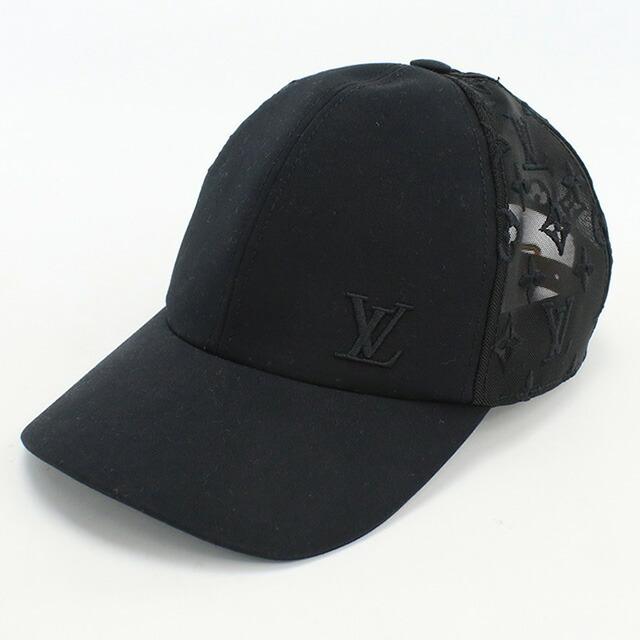 中古 ルイヴィトン ベースボールキャップ メンズ ブランド LOUIS VUITTON コットン M77114 ブラック 帽子｜nanaple｜03