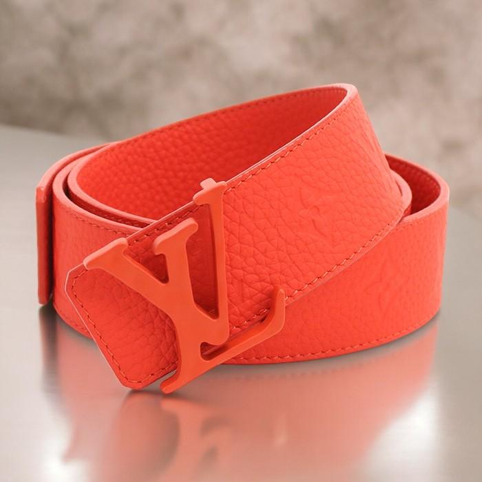 Louis Vuitton 赤 レザー ベルト ルイヴィトンLV