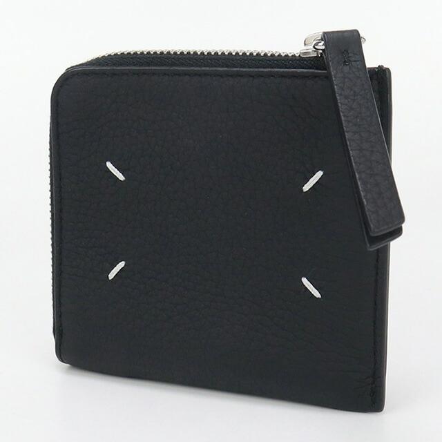 マルジェラ ラウンドジップ　二つ折り財布 ブラック　シャイニーレザー マルジェラ 黒 レザー 二つ折り財布 ラウンドジップ - メルカリ