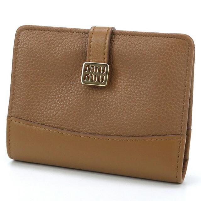 miu miu（ミュウミュウ） 中古 二折財布 レディース ブランド レザー
