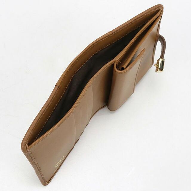 miu miu（ミュウミュウ） 中古 二折財布 レディース ブランド レザー