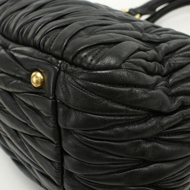 miu miu マテラッセ 2way ハンドバッグ ブラック MIU MIU - ミュウミュウ マテラッセ 2way ショルダーバッグ