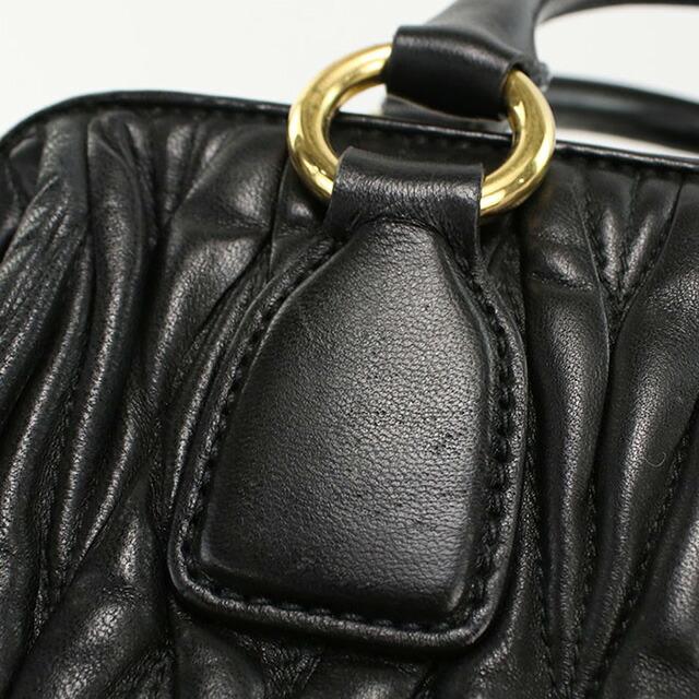 miu miu マテラッセ 2way ハンドバッグ ブラック MIU MIU - ミュウミュウ マテラッセ 2way ショルダーバッグ