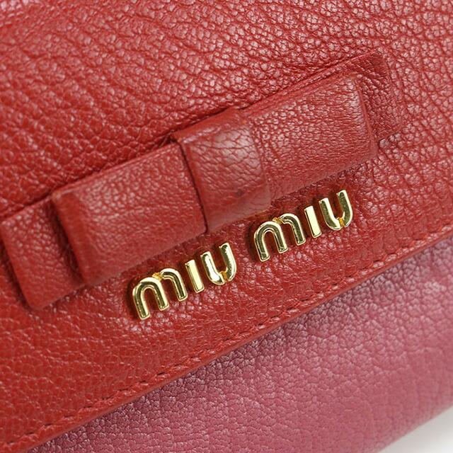 の*み様 miu miu 赤 キルティング 長財布 miu miu（ミュウミュウ） 【訳アリ アウトレット】ミュウミュウ