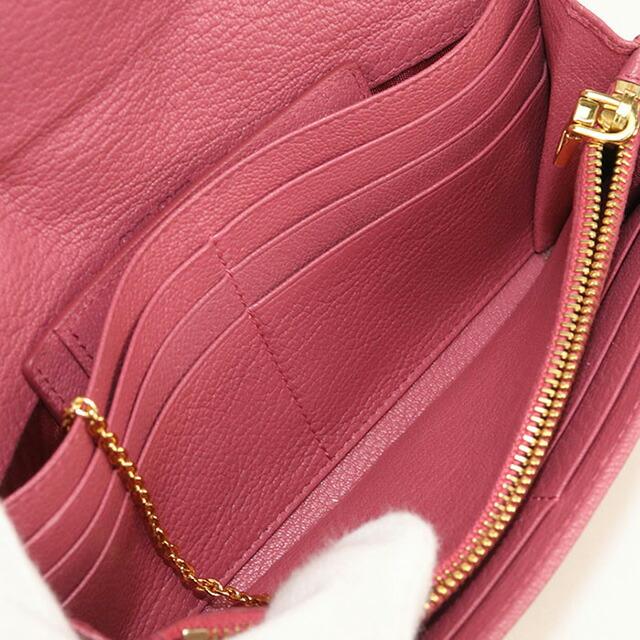 MIUMIU 赤い財布 miu miu（ミュウミュウ） 中古 長財布二折 レディース ブランド レッド
