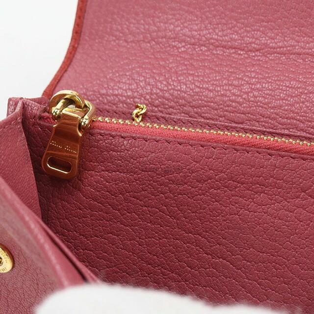 miu miu（ミュウミュウ） 中古 長財布二折 レディース ブランド レッド
