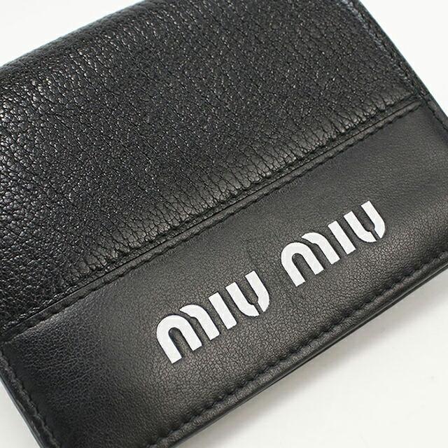 MIU MIU ブラック 二つ折り財布 即購入可 miu miu（ミュウミュウ） 中古 二つ折り財布 レディース ブランド