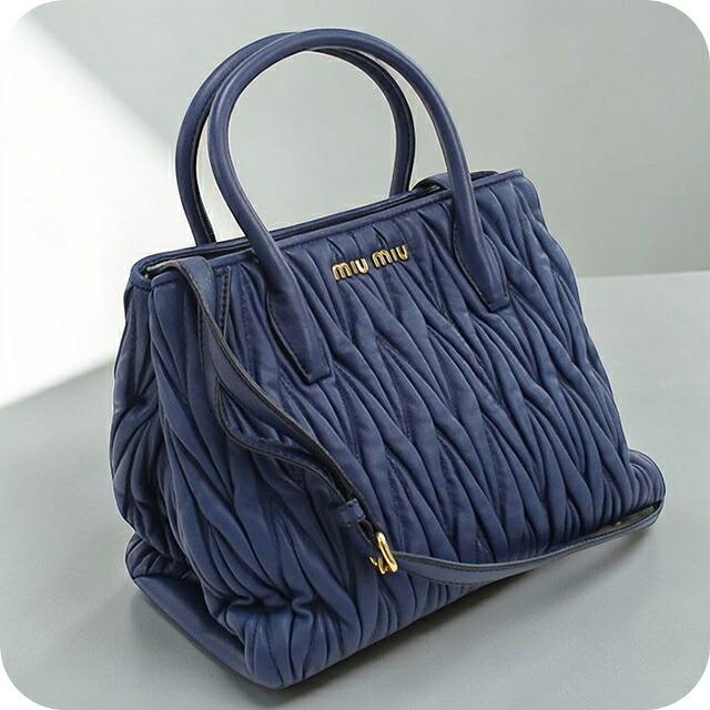 Miu Miu ミュウ ミュウ キルティング マテラッセ ショルダーバッグ 2wayバッグ デニム ブルー レディース miu miu（ミュウミュウ） 中古 トートバッグ レディース ブランド