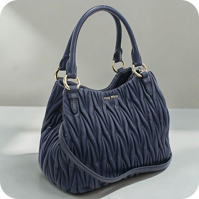 Miu Miuミュウミュウ　マテラッセレザー2WAYハンドバッグ miu miu（ミュウミュウ） 中古 トートバッグ レディース ブランド
