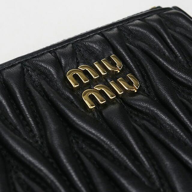 美品マテラッセレザー 三つ折り財布 ブラック 中古品 楽天市場】miumiu マテラッセ ブラック（財布・ケース｜バッグ・小物