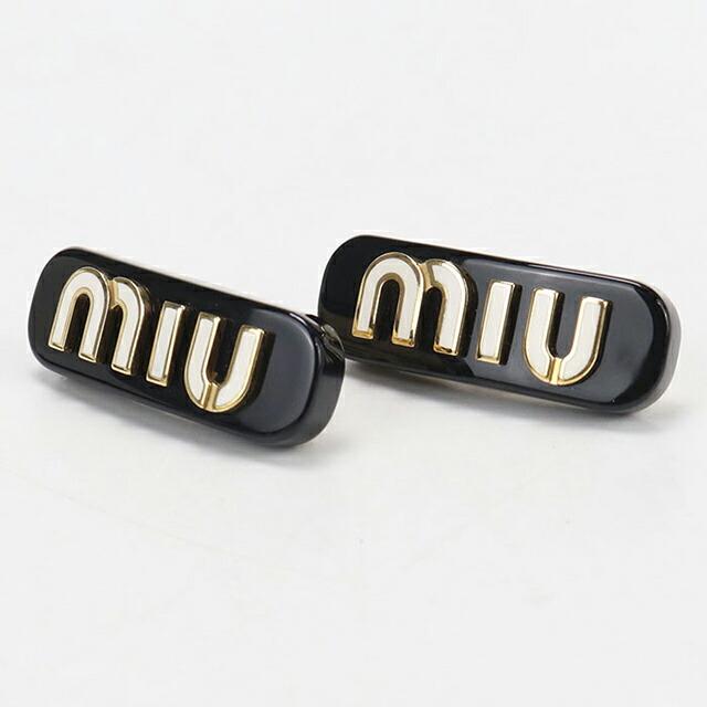 【本日限定】miumiu ヘアピン ブラック miu miu（ミュウミュウ） 中古 バレッタ レディース MIUMIU 2個セット