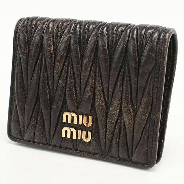 miu miu（ミュウミュウ） 中古 二つ折り財布 コンパクト レディース
