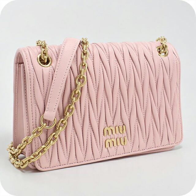 MiuMiu ミュウミュウ ファー チェーン ショルダーバッグ ピンク miu miu（ミュウミュウ） 中古 ショルダーバッグ レディース ブランド
