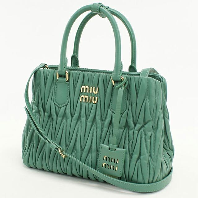 miu miu オリーブグリーン ハンドバッグ miu miu（ミュウミュウ） 中古 トートバッグ レディース ブランド