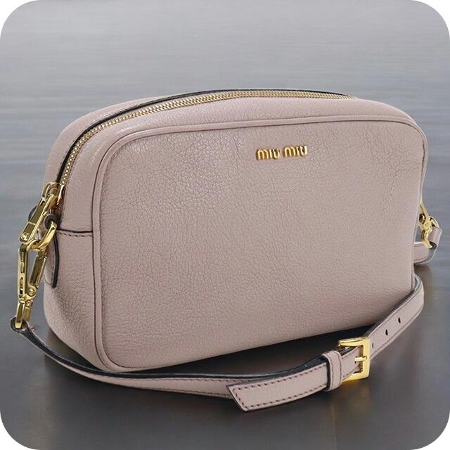 miumiuミュウミュウ ライトパープルレザー斜めがけ2wayクロスボディ ショルダーバッグ miu miu（ミュウミュウ） 中古 斜め掛け ショルダーバッグ レディース