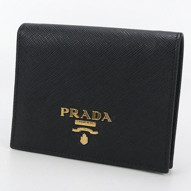 PRADA（プラダ） 中古 二折財布 ユニセックス ブランド ブラック 財布