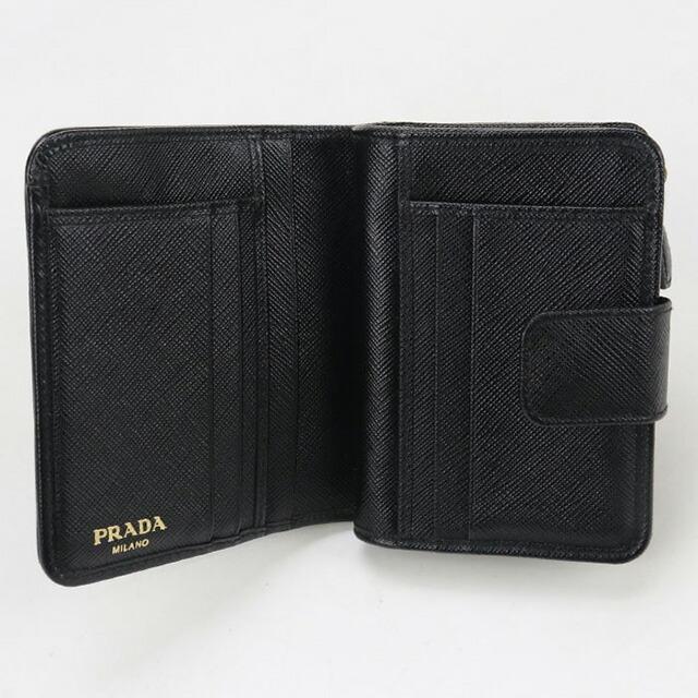 PRADA（プラダ） 中古 二つ折り財布 レディース ブランド サフィアーノ