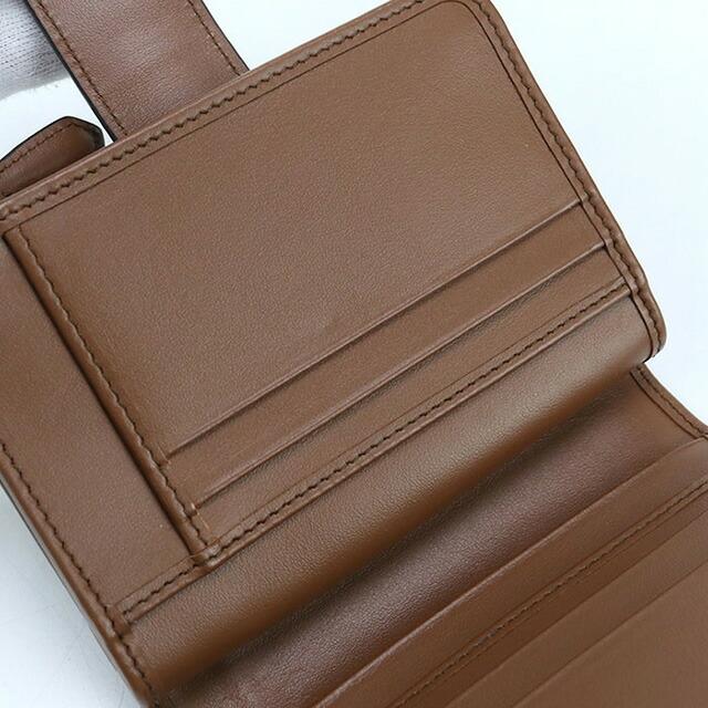 美品　PRADA ブラウン 二つ折り財布　エンジ色 PRADA プラダ ラウンドファスナー 二つ折り財布 コンパクト財布