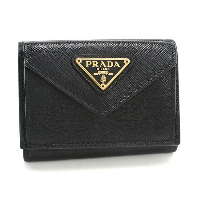 PRADA サフィアーノレザー ケース 中古 ミニ財布 PRADA（プラダ） 中古 三折財布小銭入付き レディース ブランド