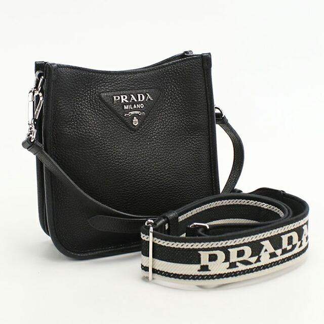 prada 美品 黒 ヴィッテロ ダイノレザー カメラバッグ プラダ PRADA（プラダ） 中古 ショルダーバッグ レディース ブランド ヴィッ