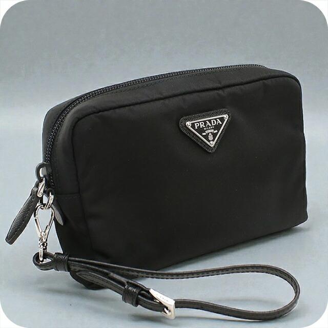 PRADA（プラダ） 中古 ポーチ レディース ブランド ブラック バッグ