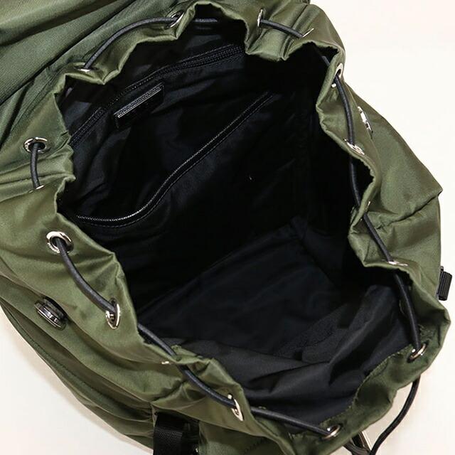 PRADA ナイロン バックパック リュックサック カーキ系 メンズ PRADA（プラダ） 中古 リュック メンズ ブランド PRADA Re-Nylon