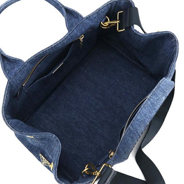【中古】 プラダ 2WAYハンドバッグ カナパ ネイビー PRADA（プラダ） 中古 トートバッグ レディース ブランド カナパ 2WAY