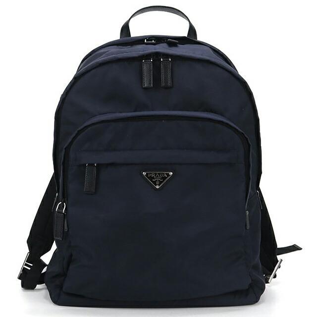 【良品】PRADA プラダ　リュック　バックパック　ナイロン　旅行　ネイビー PRADA（プラダ） 中古 リュック メンズ ブランド PRADA Re-Nylon