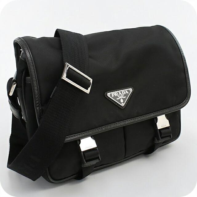 PRADA プラダ ショルダーバッグ  黒 【古着】【中古】【送料無料】 中古・古着通販】PRADA (プラダ) リナイロンショルダーバッグ ブラック