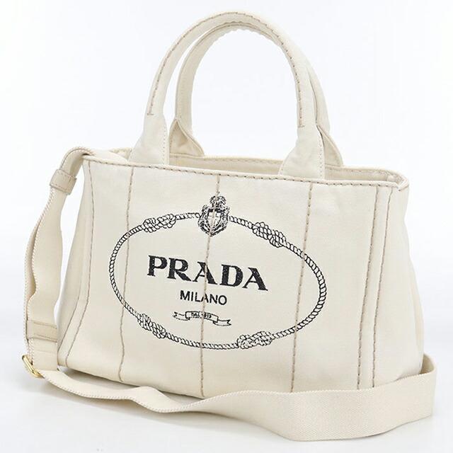 PRADA カナパ　ホワイト　トートバッグ PRADA（プラダ） 中古 トートバッグ レディース ブランド カナパ 2WAY