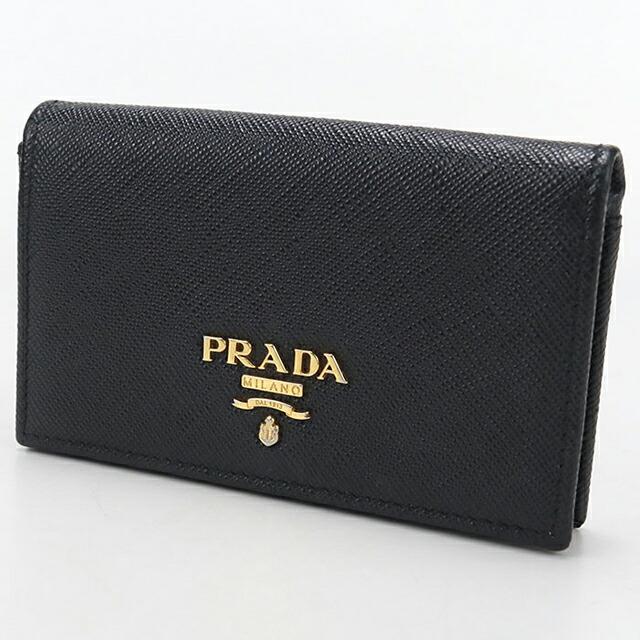 PRADA サフィアーノレザー 名刺入れ ブラック ほとんど未使用。早い物勝ち。 PRADA（プラダ） 中古 名刺入れ コンパクト レディース ブランド