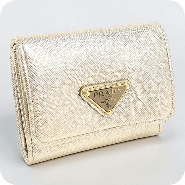 PRADA（プラダ） 中古 三つ折り財布 コンパクト 三折財布 レディース