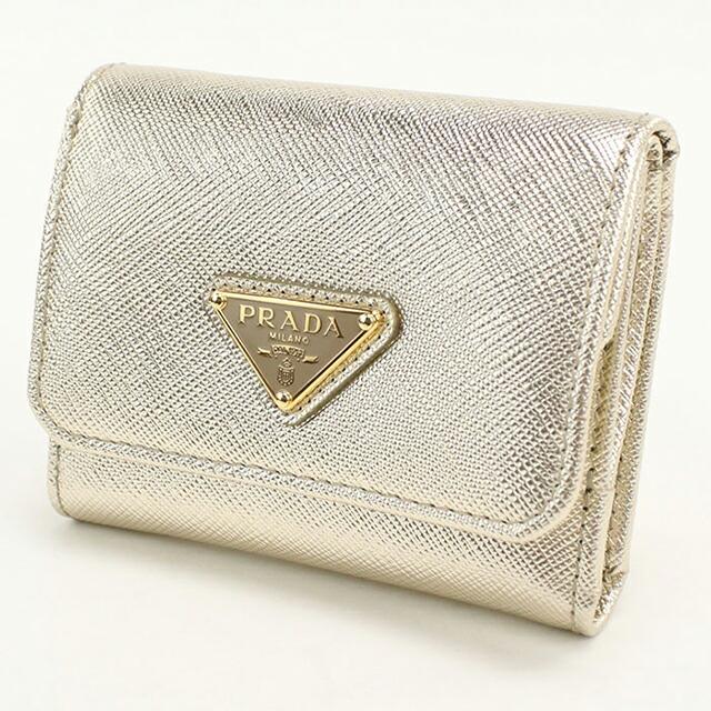 PRADA（プラダ） 中古 三つ折り財布 コンパクト 三折財布 レディース