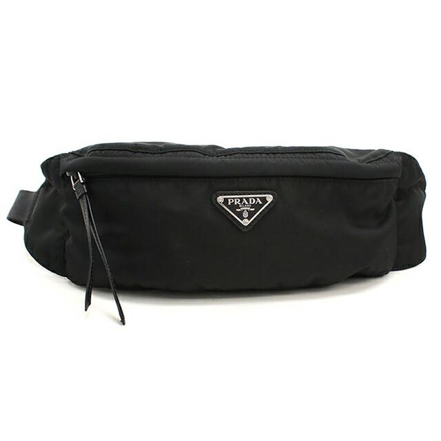 PRADAウエストバッグ【美品良好品】　黒　白タグ PRADA（プラダ） 中古 ボディバッグ ユニセックス ブランド ブラック