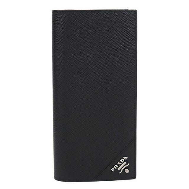 PRADA（プラダ） 中古 長財布二折 メンズ ブランド サフィアーノレザー 