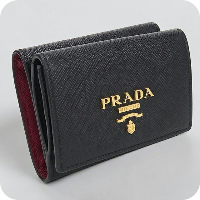 PRADA（プラダ） 中古 三つ折り財布 三折財布 コンパクト レディース 