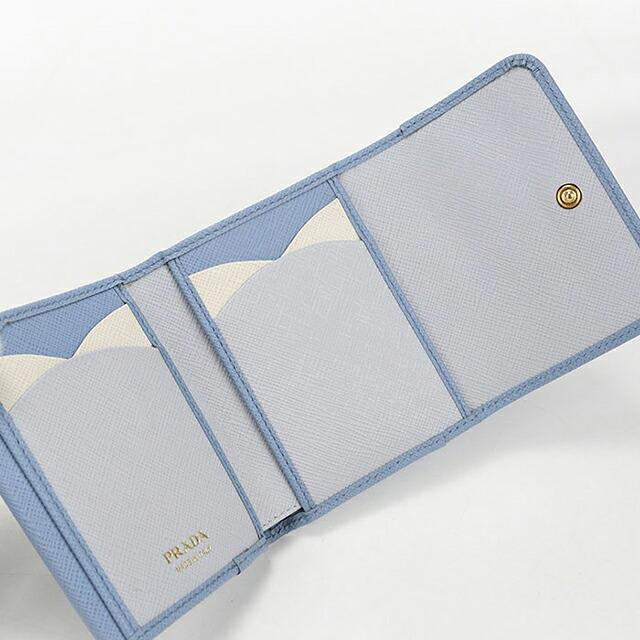 【専用】極美品　PRADA マルチカラー　サフィアーノ　ライトブルー PRADA（プラダ） 中古 三つ折り財布 三折財布 コンパクト レディース