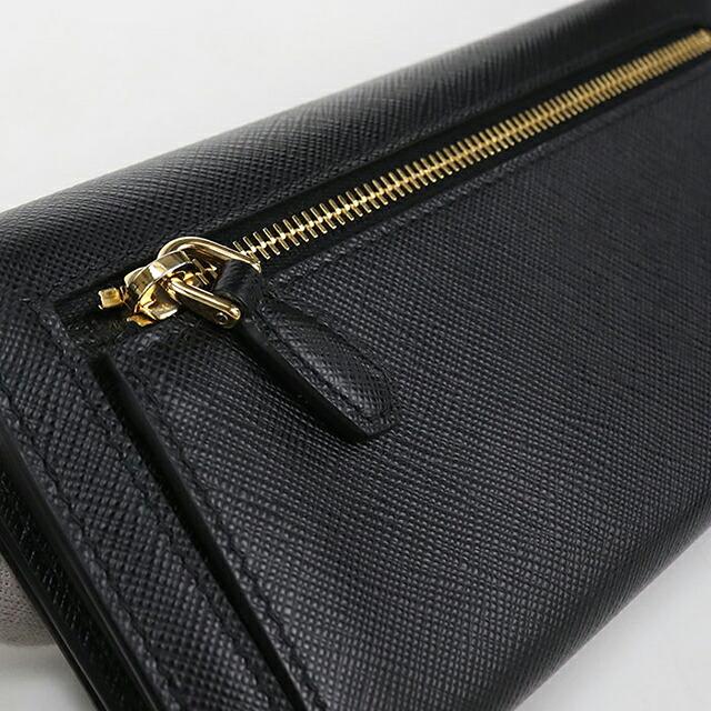 PRADA サフィアーノレザー 長財布 ブラック ft PRADA（プラダ） 中古 長財布二折 レディース ブランド サフィアーノ