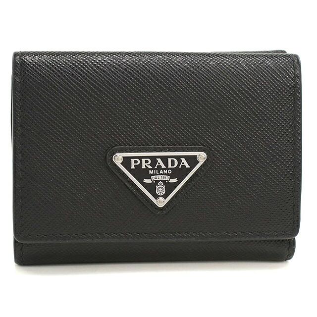 PRADA（プラダ） 中古 三つ折り財布 三折財布 コンパクト メンズ