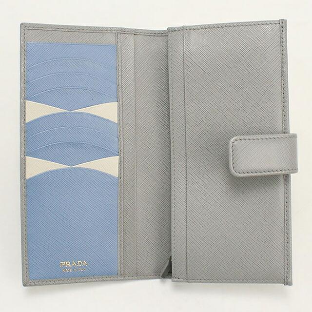 現行/美品✨PRADA 1MV025 サフィアーノマルチカラー 長財布 RFID PRADA（プラダ） 中古 長財布二折 レディース ブランド サフィアーノ