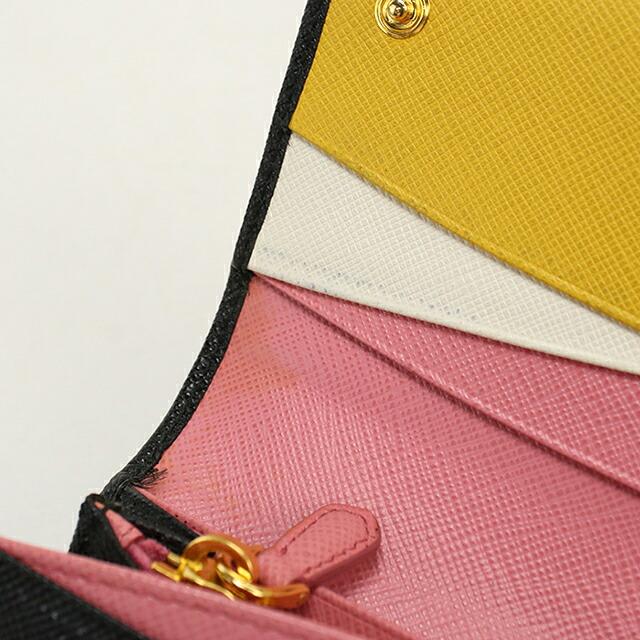 PRADA サフィアーノレザー マルチカラー 長財布 最終値下げ中 PRADA（プラダ） 中古 長財布二折 レディース ブランド サフィアーノ