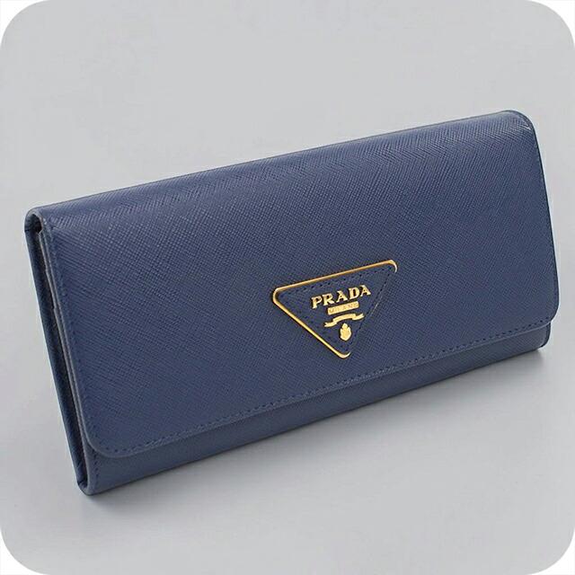 新品未使用 プラダ サフィアーノ 二つ折り 長財布 トライアングルロゴ PRADA（プラダ） 中古 長財布二折 レディース ブランド トライアングル