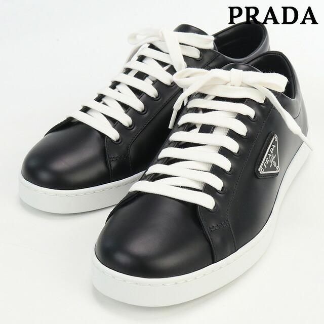 中古 プラダ スニーカー メンズ ブランド PRADA ブラッシュドレザー  