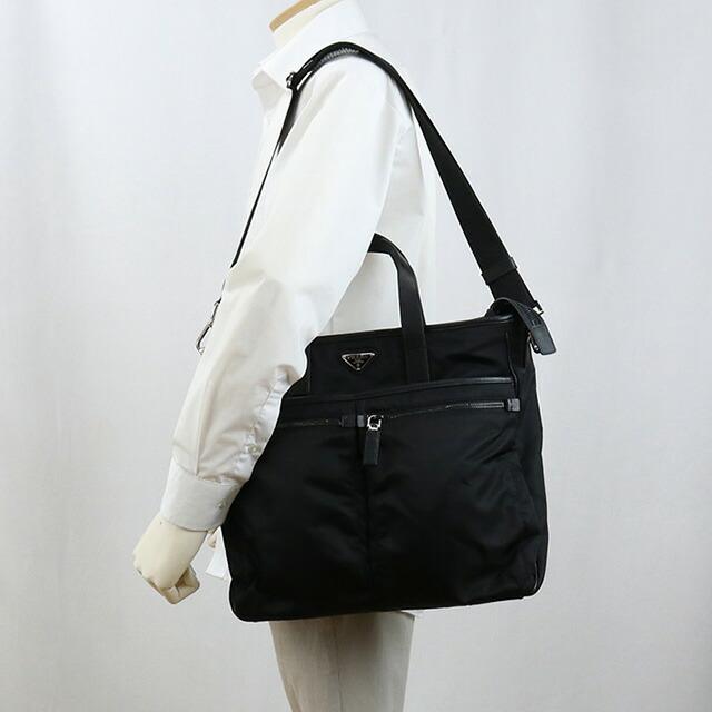 中古 プラダ トートバッグ メンズ ブランド PRADA トートバッグ ナイロン 2VG860 064 F0002 ブラック バッグ｜nanaple｜15