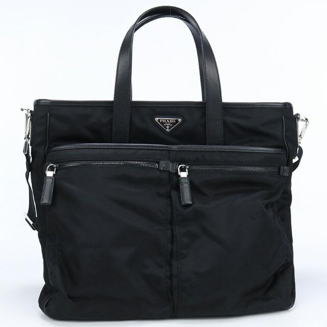 中古 プラダ トートバッグ メンズ ブランド PRADA トートバッグ ナイロン 2VG860 064 F0002 ブラック バッグ｜nanaple｜02