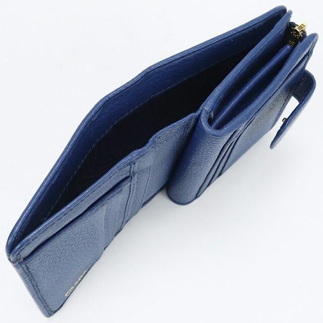 <yuki>PRADA VITELLO 1MLO18 プラダ青　折り財布 プラダ PRADA 折財布 レディース PRADA 1ML018 QHH F0016 ブルー