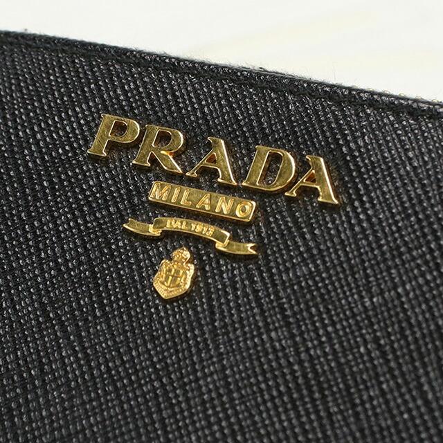 未使用級 PRADA ミニ財布 サフィアーノレザー L字ファスナー ブラック 未使用級 PRADA ミニ財布 サフィアーノレザー L字ファスナー ブラック
